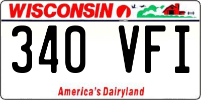 WI license plate 340VFI
