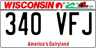 WI license plate 340VFJ