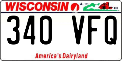 WI license plate 340VFQ