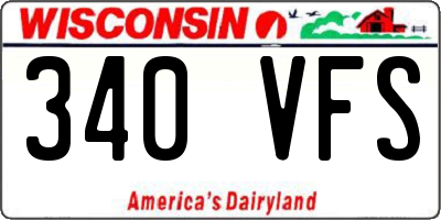 WI license plate 340VFS