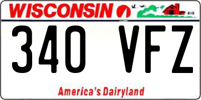 WI license plate 340VFZ
