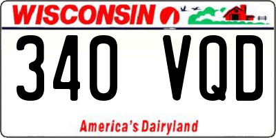 WI license plate 340VQD
