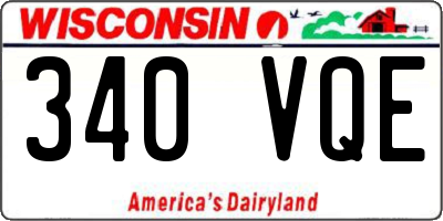 WI license plate 340VQE