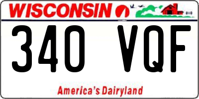 WI license plate 340VQF