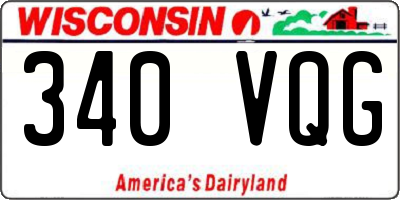 WI license plate 340VQG