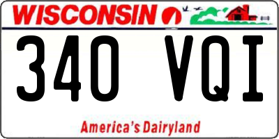 WI license plate 340VQI