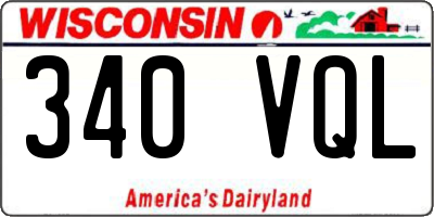 WI license plate 340VQL