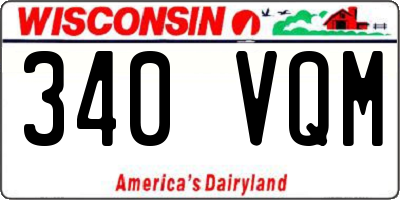 WI license plate 340VQM