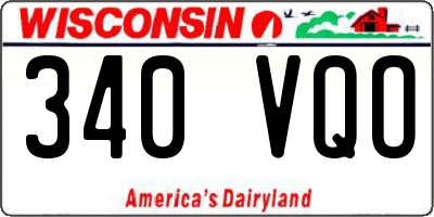 WI license plate 340VQO