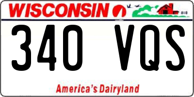WI license plate 340VQS