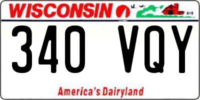 WI license plate 340VQY