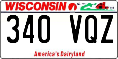 WI license plate 340VQZ