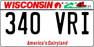 WI license plate 340VRI