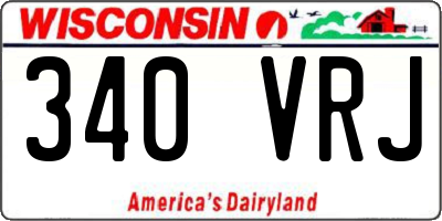 WI license plate 340VRJ