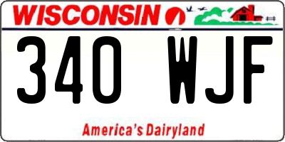 WI license plate 340WJF