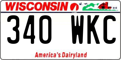 WI license plate 340WKC