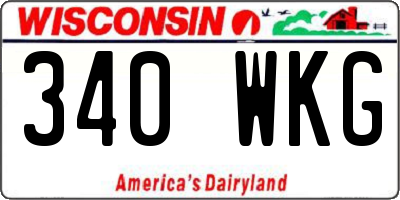 WI license plate 340WKG