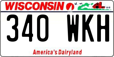 WI license plate 340WKH