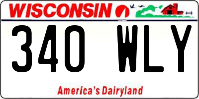 WI license plate 340WLY