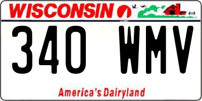 WI license plate 340WMV