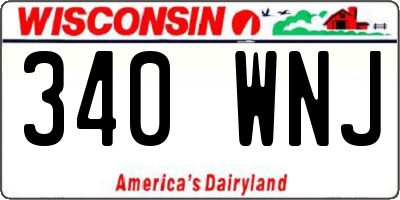 WI license plate 340WNJ