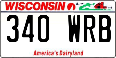 WI license plate 340WRB