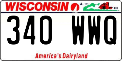 WI license plate 340WWQ