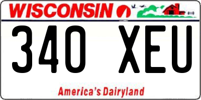 WI license plate 340XEU