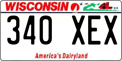 WI license plate 340XEX