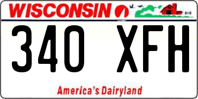WI license plate 340XFH