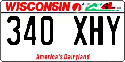 WI license plate 340XHY