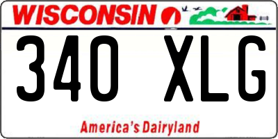 WI license plate 340XLG