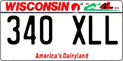 WI license plate 340XLL