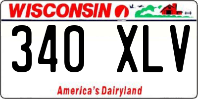 WI license plate 340XLV