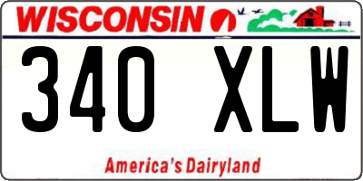 WI license plate 340XLW