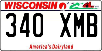 WI license plate 340XMB