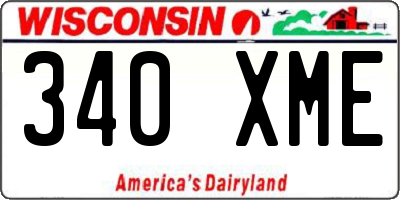 WI license plate 340XME