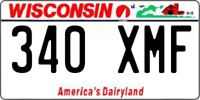 WI license plate 340XMF