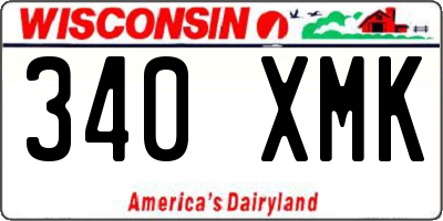 WI license plate 340XMK