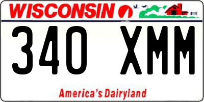 WI license plate 340XMM