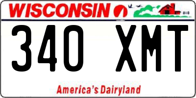 WI license plate 340XMT