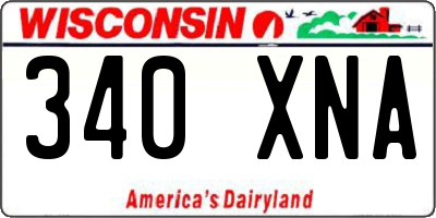 WI license plate 340XNA