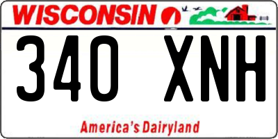 WI license plate 340XNH