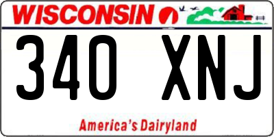 WI license plate 340XNJ