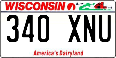 WI license plate 340XNU