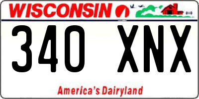 WI license plate 340XNX