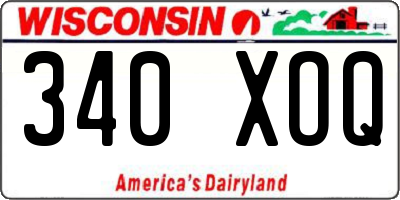 WI license plate 340XOQ