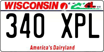 WI license plate 340XPL