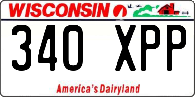 WI license plate 340XPP