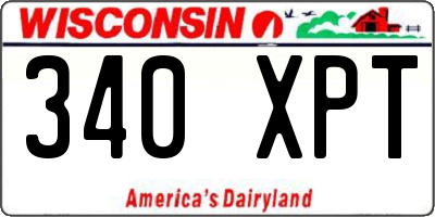 WI license plate 340XPT